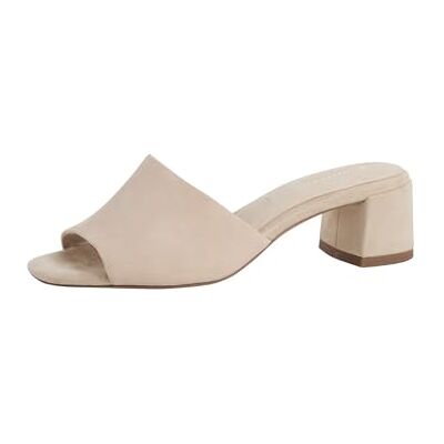 Tamaris Mule femme à talon bloc en cuir beige 35 EU - Publicité Tamaris Mule femme à talon bloc en cuir beige 35 EU - Publicité