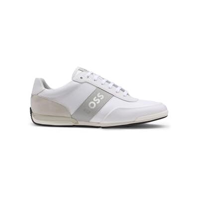 Hugo Boss BOSS Hommes Saturn Lowp Baskets avec Logo et Finitions en Cuir - Publicité Hugo Boss BOSS Hommes Saturn Lowp Baskets avec Logo et Finitions en Cuir - Publicité