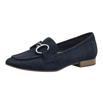 Tamaris Comfort Mocassins Femme Cuir à Talon Bloc, Navy, 36 EU - Publicité Tamaris Comfort Mocassins Femme Cuir à Talon Bloc, Navy, 36 EU - Publicité