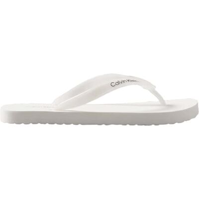 Calvin Klein Tongs métalliques en TPU pour femme Blanc (Bright White), pointure 38 - Publicité Calvin Klein Tongs métalliques en TPU pour femme Blanc (Bright White), pointure 38 - Publicité