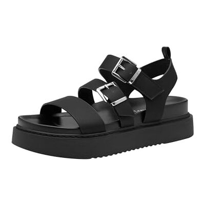 Tamaris Sandales pour Femme Vegan Confortables, Noir, 39 EU - Publicité Tamaris Sandales pour Femme Vegan Confortables, Noir, 39 EU - Publicité