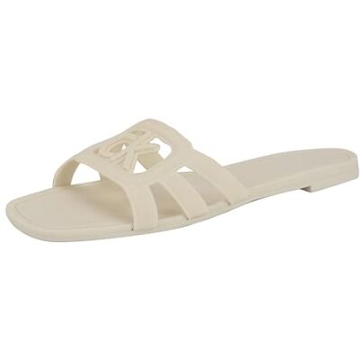 Calvin Klein Sandales plates Yoana pour femme, Ivoire 150, 39 EU - Publicité Calvin Klein Sandales plates Yoana pour femme, Ivoire 150, 39 EU - Publicité