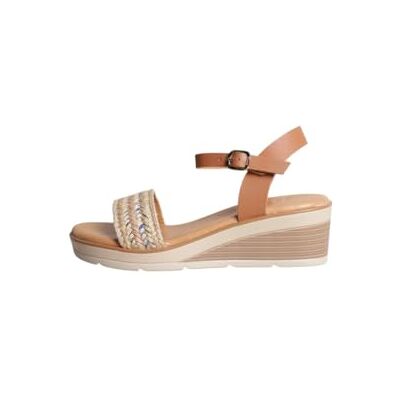 MTNG Femme 54527 Sandal, Cuir DE VAQUETTE Noisette, 36 EU - Publicité MTNG Femme 54527 Sandal, Cuir DE VAQUETTE Noisette, 36 EU - Publicité