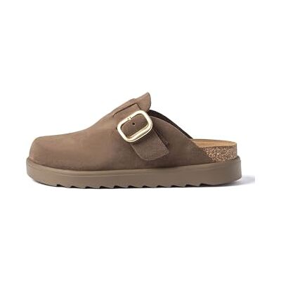 Yokono Sabots Plats TUEZ-599 Marron FONCÉ Chaussures Printemps-été Femme Cuir de Vachette suédé 4 cm - Publicité Yokono Sabots Plats TUEZ-599 Marron FONCÉ Chaussures Printemps-été Femme Cuir de Vachette suédé 4 cm - Publicité