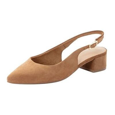 Tamaris Escarpin à bride arrière pour femme à talon bloc en cuir brun 41 EU - Publicité Tamaris Escarpin à bride arrière pour femme à talon bloc en cuir brun 41 EU - Publicité