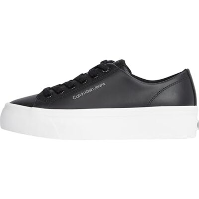 Calvin Klein Baskets Vulcanisées Femme Flatform Low en Cuir, Noir (Black/Bright White), 41 - Publicité Calvin Klein Baskets Vulcanisées Femme Flatform Low en Cuir, Noir (Black/Bright White), 41 - Publicité