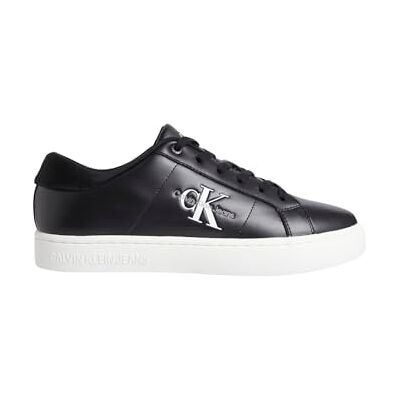Calvin Klein Jeans Men CLASSIC CUPSOLE LOW LACEUP LTH, Black/Bright White, 45 EU - Publicité Calvin Klein Jeans Men CLASSIC CUPSOLE LOW LACEUP LTH, Black/Bright White, 45 EU - Publicité