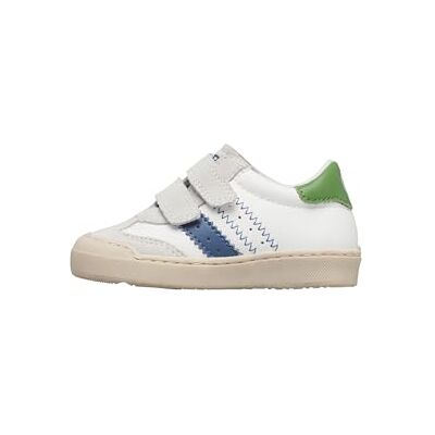Naturino Sneakers en Cuir et en Daim, Blanc-Bleu Clair-Vert 34 - Publicité Naturino Sneakers en Cuir et en Daim, Blanc-Bleu Clair-Vert 34 - Publicité