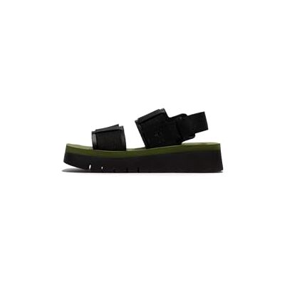 Fly London SORU277FLY, Sandal Femme Chaussures, BLACK/BLACK/ARMY GREEN, 36 - Publicité Fly London SORU277FLY, Sandal Femme Chaussures, BLACK/BLACK/ARMY GREEN, 36 - Publicité