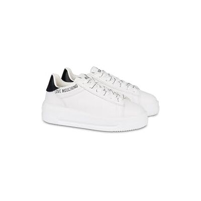 Love Moschino Femme Basket, Blanc, Noir, 40 EU - Publicité Love Moschino Femme Basket, Blanc, Noir, 40 EU - Publicité