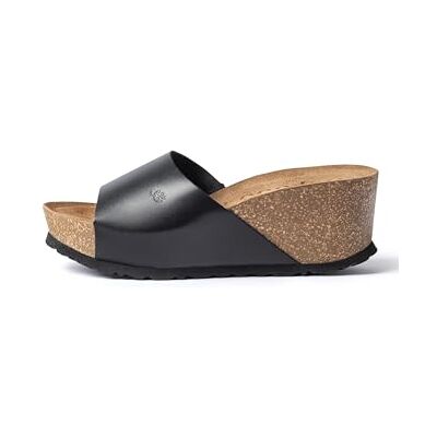 Yokono Sandales compensées Noires BARI-265 Chaussures Printemps-été Femme Cuir de Vachette Napa 6 cm - Publicité Yokono Sandales compensées Noires BARI-265 Chaussures Printemps-été Femme Cuir de Vachette Napa 6 cm - Publicité