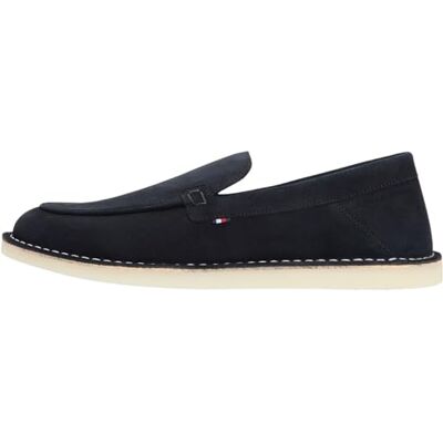 Tommy Hilfiger Chaussures de Conduite Homme Stitchdown Loafer en Cuir Velours, Bleu (Desert Sky), 46 - Publicité Tommy Hilfiger Chaussures de Conduite Homme Stitchdown Loafer en Cuir Velours, Bleu (Desert Sky), 46 - Publicité