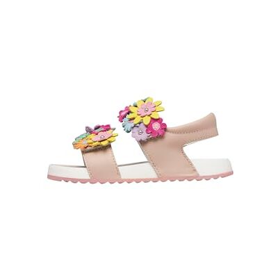 Naturino Sandales en cuir avec des fleurs appliquées, Rose poudré- 30 - Publicité Naturino Sandales en cuir avec des fleurs appliquées, Rose poudré- 30 - Publicité