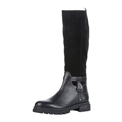 MARCO TOZZI Femme Botte Haute Jusqu'au Genou, Noir/Comb, 41 EU - Publicité MARCO TOZZI Femme Botte Haute Jusqu'au Genou, Noir/Comb, 41 EU - Publicité