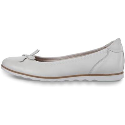 Tamaris Ballerines pour Femme , Cuir Blanc., 38 EU - Publicité Tamaris Ballerines pour Femme , Cuir Blanc., 38 EU - Publicité