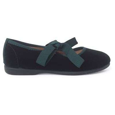Pisamonas Chaussures Babies Velours avec Nœud Gros-Grain Filles Taille 35 Couleur Vert - Publicité Pisamonas Chaussures Babies Velours avec Nœud Gros-Grain Filles Taille 35 Couleur Vert - Publicité