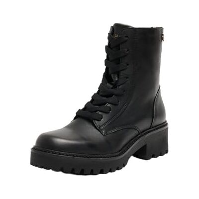 Tommy Hilfiger Bottes Mi-Mollet Femme Chic Mid Heel Leather Lace-Up à Talon, Noir (Black), 36 - Publicité Tommy Hilfiger Bottes Mi-Mollet Femme Chic Mid Heel Leather Lace-Up à Talon, Noir (Black), 36 - Publicité