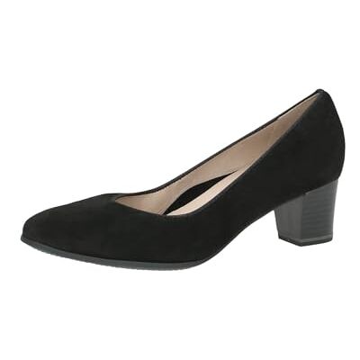 CAPRICE Escarpins Femme en Cuir à Talon Bloc, Noir (Black Suede), 40 EU - Publicité CAPRICE Escarpins Femme en Cuir à Talon Bloc, Noir (Black Suede), 40 EU - Publicité
