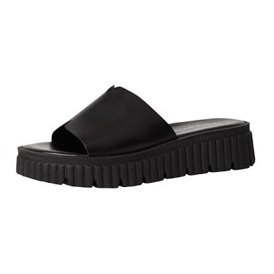 Tamaris Mule femme à talon compensé en cuir noir 41 EU - Publicité Tamaris Mule femme à talon compensé en cuir noir 41 EU - Publicité