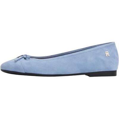 Tommy Hilfiger Ballerines Femme Toe Cap en Daim, Bleu (Brisk Blue), 36 - Publicité Tommy Hilfiger Ballerines Femme Toe Cap en Daim, Bleu (Brisk Blue), 36 - Publicité