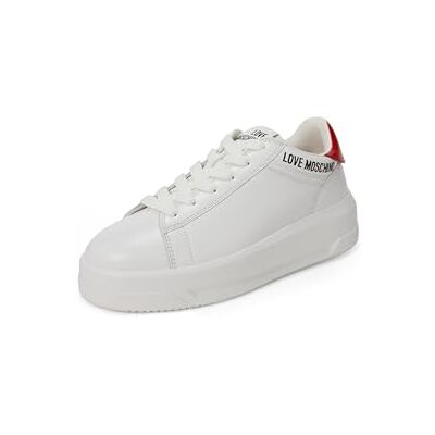 Love Moschino Femme Basket, Blanc, 38 EU - Publicité Love Moschino Femme Basket, Blanc, 38 EU - Publicité