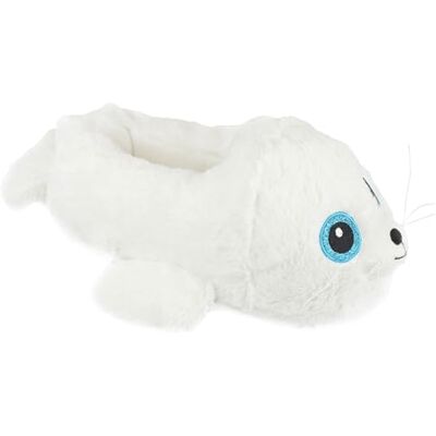 A2Z 4 Kids A2Z 4 Enfants Garçons Filles Animal Mignon Nouveauté Chaussons SLPR AZ32007 Seal White 13/1 UK Ch - Publicité A2Z 4 Kids A2Z 4 Enfants Garçons Filles Animal Mignon Nouveauté Chaussons SLPR AZ32007 Seal White 13/1 UK Ch - Publicité