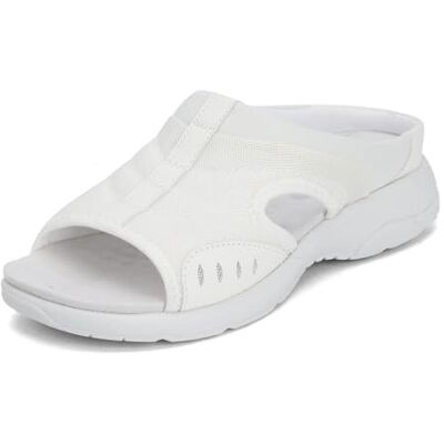Easy Spirit Femme Traciee2 Sandale Plate, Blanc Brillant, 38.5 EU X-Large - Publicité Easy Spirit Femme Traciee2 Sandale Plate, Blanc Brillant, 38.5 EU X-Large - Publicité