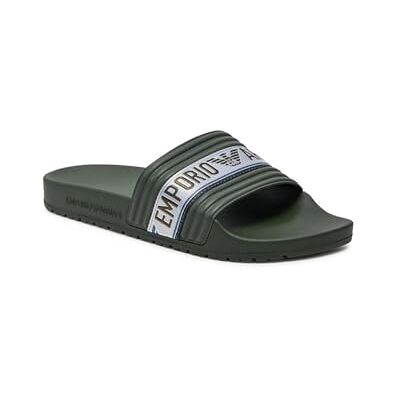 Emporio Armani Claquette Homme Kaki XUPS06 XN919 T636 - Publicité Emporio Armani Claquette Homme Kaki XUPS06 XN919 T636 - Publicité