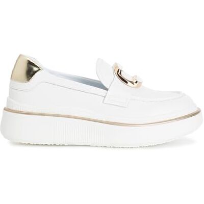CAFèNOIR Mocassin en Cuir avec Accessoire en Émail, pour Femme, Couleur Blanc, Taille 36 - Publicité CAFèNOIR Mocassin en Cuir avec Accessoire en Émail, pour Femme, Couleur Blanc, Taille 36 - Publicité