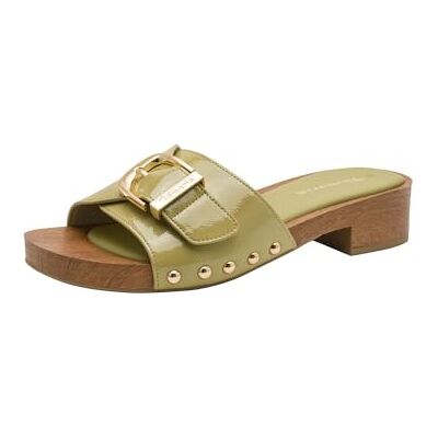Tamaris Femme mule à talon compensé vert 40 EU - Publicité Tamaris Femme mule à talon compensé vert 40 EU - Publicité