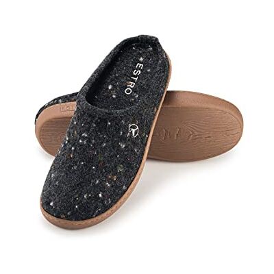 ESTRO Chaussons Homme Pantoufles Homme Pantoufles en Feutre avec Semelle Gomme Antidérapante Semelle Intérieure Moelleuse (Noir, 40 EU) - Publicité ESTRO Chaussons Homme Pantoufles Homme Pantoufles en Feutre avec Semelle Gomme Antidérapante Semelle Intérieure Moelleuse (Noir, 40 EU) - Publicité
