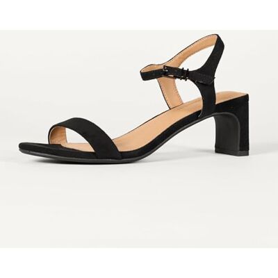 Amazon Essentials Sangle de Cheville, Talon Bas Femme, Noir Simili Suède, 35.5 EU - Publicité Amazon Essentials Sangle de Cheville, Talon Bas Femme, Noir Simili Suède, 35.5 EU - Publicité