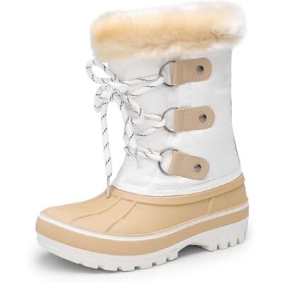 DREAM PAIRS Kids Bottes de Neige pour Enfants Chaudes et Confortable Bottes de Hiver Antidérapante avec Coque Imperméable,Size 36,Beige/Blanc,Forester - Publicité DREAM PAIRS Kids Bottes de Neige pour Enfants Chaudes et Confortable Bottes de Hiver Antidérapante avec Coque Imperméable,Size 36,Beige/Blanc,Forester - Publicité