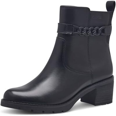 Tamaris Comfort bottines femme à talon cuir bloc, Black Nappa, 38 EU - Publicité Tamaris Comfort bottines femme à talon cuir bloc, Black Nappa, 38 EU - Publicité