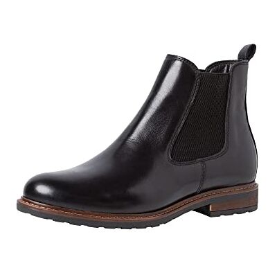 Tamaris Femme Bottines, Dame Bottines Chelsea,Demi-Bottes,Bottines,Bottes de Glisse,Plat,Black Leather,39 EU / 5.5 UK - Publicité Tamaris Femme Bottines, Dame Bottines Chelsea,Demi-Bottes,Bottines,Bottes de Glisse,Plat,Black Leather,39 EU / 5.5 UK - Publicité