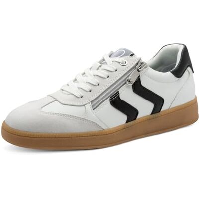 Marco Tozzi Baskets Femme Semelle intérieure Feel Me Amovible Douce Doublure Douce Vegan Moderne, Blanc (White/Black), 37 EU - Publicité Marco Tozzi Baskets Femme Semelle intérieure Feel Me Amovible Douce Doublure Douce Vegan Moderne, Blanc (White/Black), 37 EU - Publicité