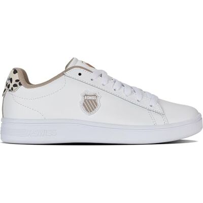K-Swiss Baskets Court Shield II pour Femme, Blanc léopard Blanc, 39.5 EU - Publicité K-Swiss Baskets Court Shield II pour Femme, Blanc léopard Blanc, 39.5 EU - Publicité
