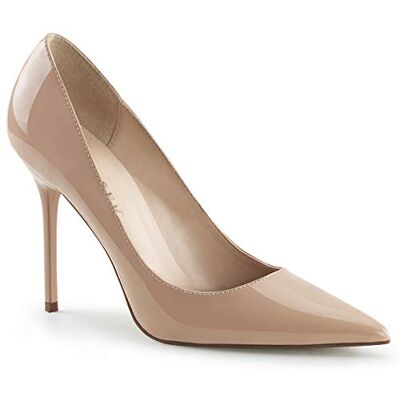 Pleaser CLASSIQUE-20, Chaussures à talons Femme Beige (Beige (Nude Pat)), 38 - Publicité Pleaser CLASSIQUE-20, Chaussures à talons Femme Beige (Beige (Nude Pat)), 38 - Publicité