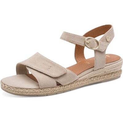 Jana Wedge/Plat Sand MultiAdj + Sandales compensées végétaliennes pour femme Beige Taille 42 EU - Publicité Jana Wedge/Plat Sand MultiAdj + Sandales compensées végétaliennes pour femme Beige Taille 42 EU - Publicité