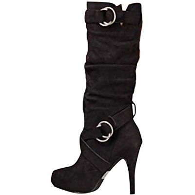 Minetom Femmes Bas Bottes Au Dessus du Genou Fête Extensible Bloque Talon Moyen Taille Noir 36 EU - Publicité Minetom Femmes Bas Bottes Au Dessus du Genou Fête Extensible Bloque Talon Moyen Taille Noir 36 EU - Publicité