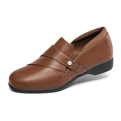 DREAM PAIRS Mocassins pour femme Loafers à bout rond pour femme, Bronzé, 41 EU - Publicité DREAM PAIRS Mocassins pour femme Loafers à bout rond pour femme, Bronzé, 41 EU - Publicité