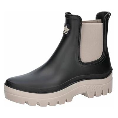 Lico Femme Neptuna Botte de Pluie, Noir/Beige, 37 EU - Publicité Lico Femme Neptuna Botte de Pluie, Noir/Beige, 37 EU - Publicité