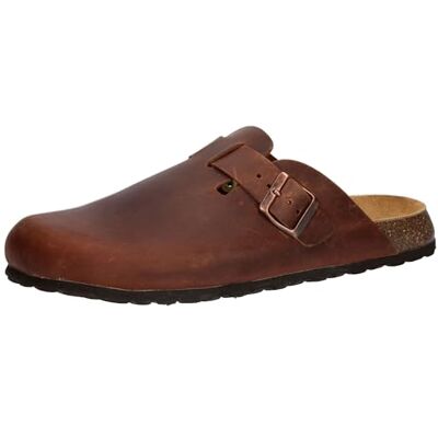 Lico Mules en cuir Bioline pour homme, cognac, 47 EU - Publicité Lico Mules en cuir Bioline pour homme, cognac, 47 EU - Publicité
