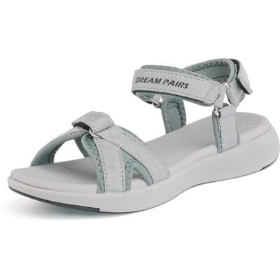 DREAM PAIRS Sandales de Randonnée Femme Confortables Antidérapantes Légères à Brides Réglables Semelle Amortissante Marche Trekking Extérieur Plage Été,Size 37,Gris,QDL19001L - Publicité DREAM PAIRS Sandales de Randonnée Femme Confortables Antidérapantes Légères à Brides Réglables Semelle Amortissante Marche Trekking Extérieur Plage Été,Size 37,Gris,QDL19001L - Publicité