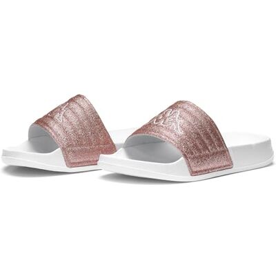 Kappa Fille Logo Noles 4 Kid, White Pink Glitter, 31 EU - Publicité Kappa Fille Logo Noles 4 Kid, White Pink Glitter, 31 EU - Publicité
