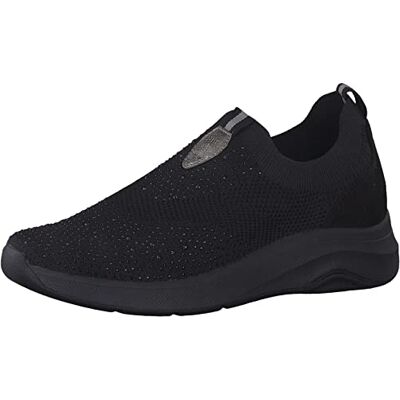 Jana Baskets Slip on Femme à Enfiler Vegan, Black, 37 EU - Publicité Jana Baskets Slip on Femme à Enfiler Vegan, Black, 37 EU - Publicité