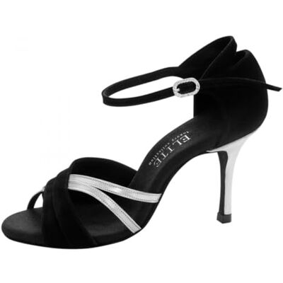 Rummos Femmes Chaussures de Danse 024/009 Nubuck/Cuir Noir/Argent Largeur régulière 8 cm 80E Stiletto Talon Pointure: EUR 36 - Publicité Rummos Femmes Chaussures de Danse 024/009 Nubuck/Cuir Noir/Argent Largeur régulière 8 cm 80E Stiletto Talon Pointure: EUR 36 - Publicité