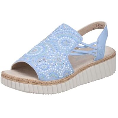 Rieker 69246 Sandales compensées pour femme, bleu, 36 EU - Publicité Rieker 69246 Sandales compensées pour femme, bleu, 36 EU - Publicité