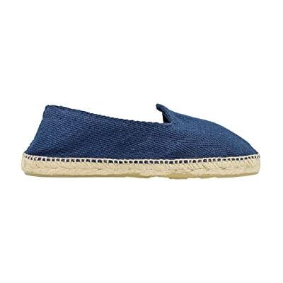 Alpargatus – Espadrille en toile bicolore à motif épi – Fabriquée à la main en Espagne, bleu marine, 48 EU - Publicité Alpargatus – Espadrille en toile bicolore à motif épi – Fabriquée à la main en Espagne, bleu marine, 48 EU - Publicité