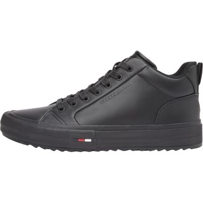 Tommy Hilfiger Hommes Nu Harlem Street Cleat Mid 3A Mid Top, Noir (Noir), 42, Black, 42 EU - Publicité Tommy Hilfiger Hommes Nu Harlem Street Cleat Mid 3A Mid Top, Noir (Noir), 42, Black, 42 EU - Publicité